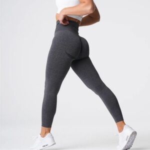 NVGTN Grey Black Speckled Contour Seamless Leggings Size Small